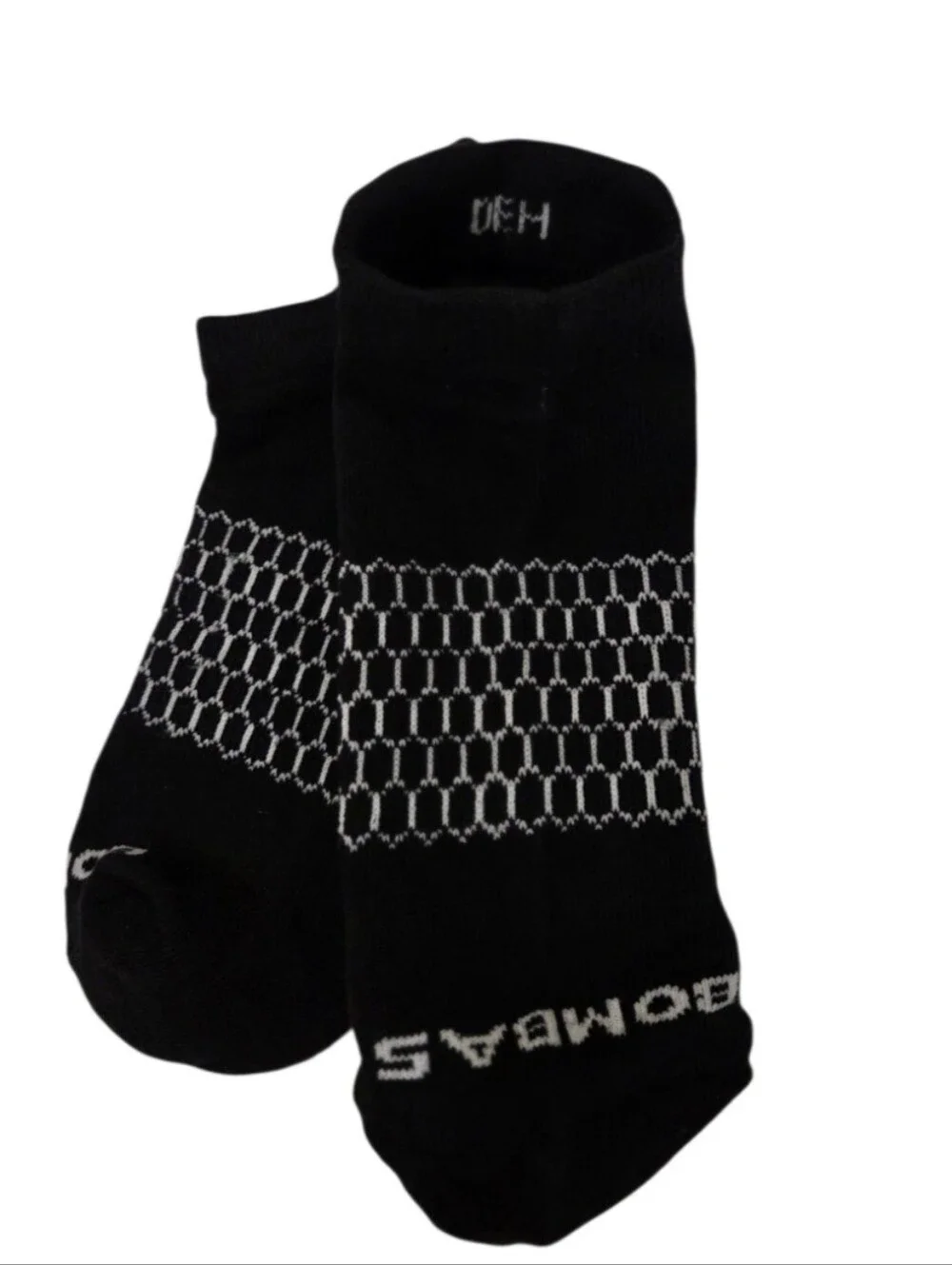 Bombas Medium Ankle Socks Black & White 5 Pair BNWT Unisex Honeycomb Arch Suppor